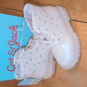 Cat & Jack Size 11 Amaya Boots In Blush Pink, NEW